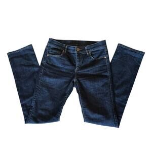Ann Taylor Loft womens size 2/26 dark blue modern straight leg low rise denim​